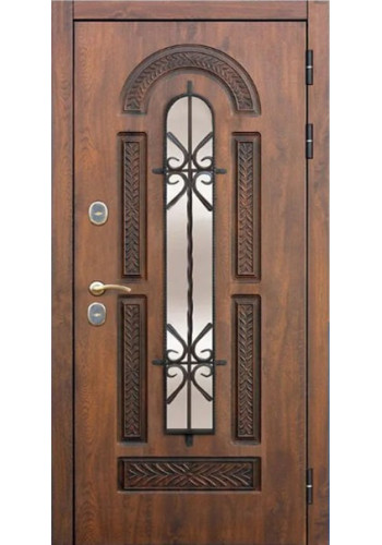 Дверь входная Формен Ф 32 Грецкий орех с патиной Ковка Термо